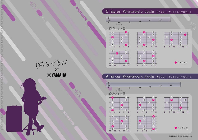 Anime 'Bocchi the Rock!' x YAMAHA Chord Chart Clear File