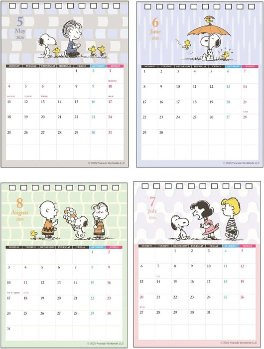 Sun-Star Stationery Snoopy 2026 Desk Calendar Vintage S8521670