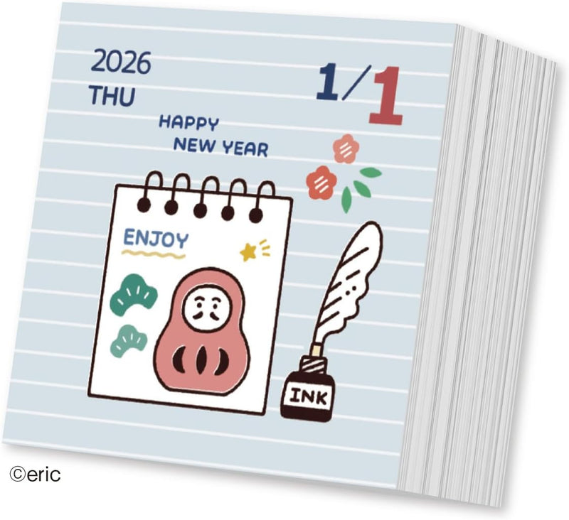 New Japan Calendar 2026 Page-A-Day Calendar eric color NK4420