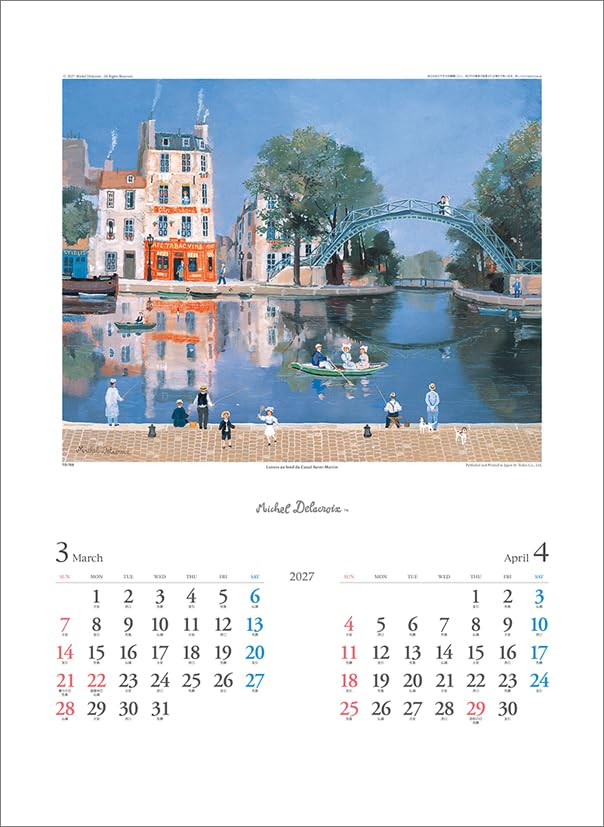 Todan 2027 Wall Calendar Michel Delacroix CL27-1052