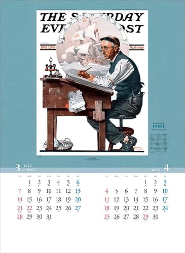Todan 2027 Wall Calendar The Saturday Evening Post (Norman Rockwell) CL27-1056