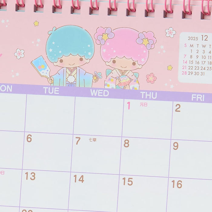 Sanrio Ring Calendar 2026 Little Twin Stars Kiki Lala Desk Calendar 622061