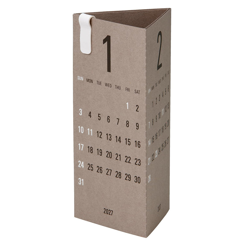 Replug 2027 Desk Calendar Triangler Cacao A27-526
