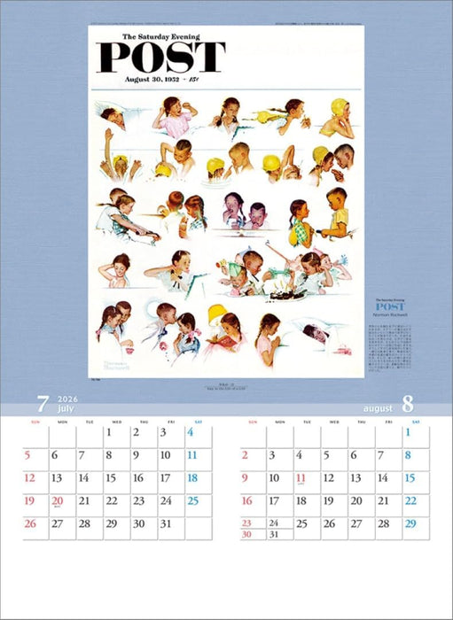 Todan 2026 Wall Calendar The Saturday Evening Post (Norman Rockwell) TD-30756 CL26-1056