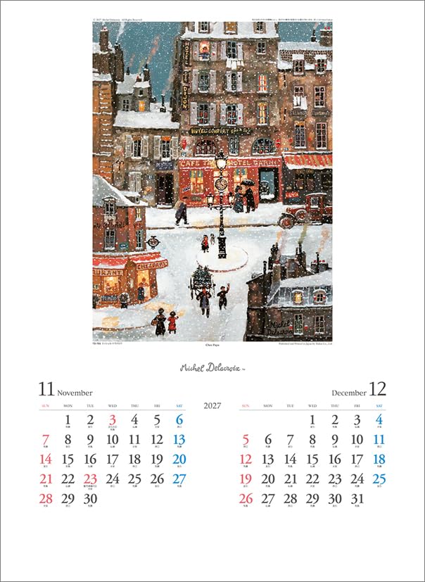 Todan 2027 Wall Calendar Michel Delacroix CL27-1052