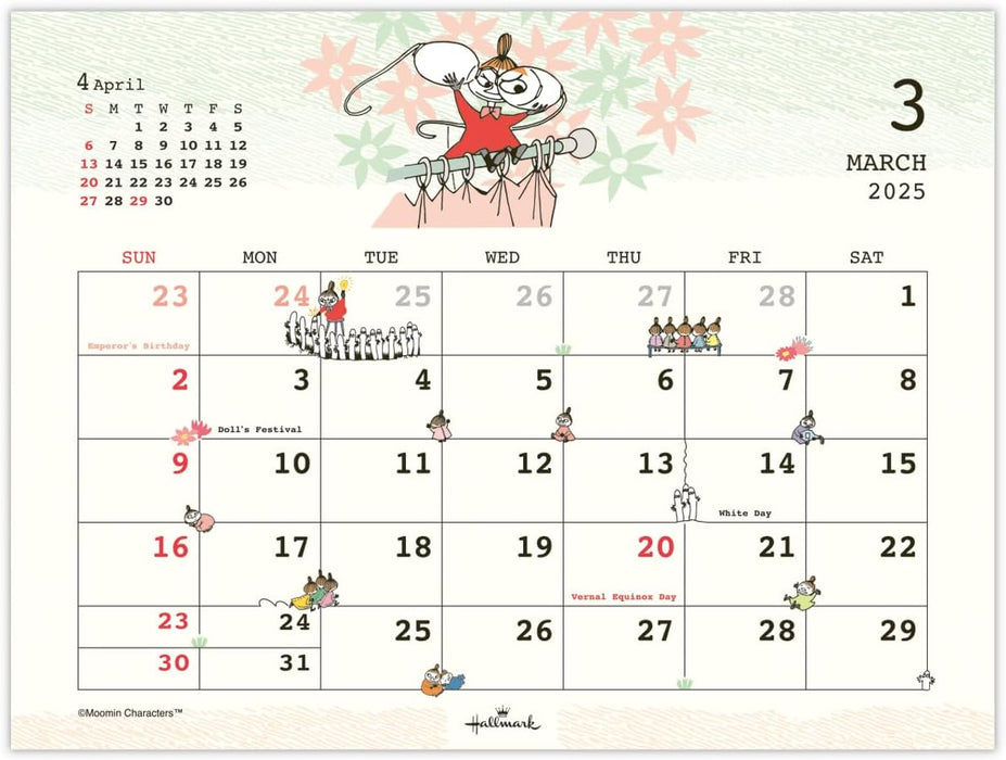 Hallmark Moomin Little My 2025 Desk Calendar 834-814