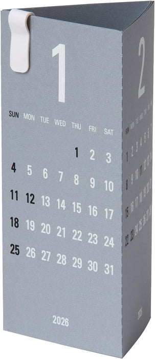 Replug 2026 Desk Calendar Triangler Silver A26-498