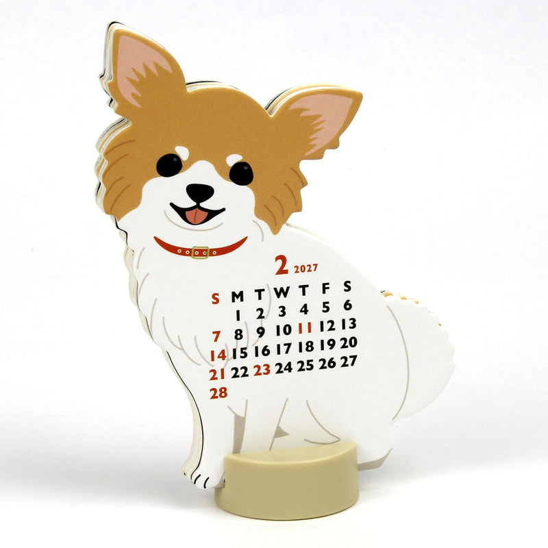Greeting Life 2027 Desk Calendar Animal Die Cut Chihuahua Mini C-1790-ET