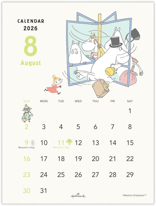 Hallmark Moomin Little My 2026 Desk Calendar Vertical Type 845605