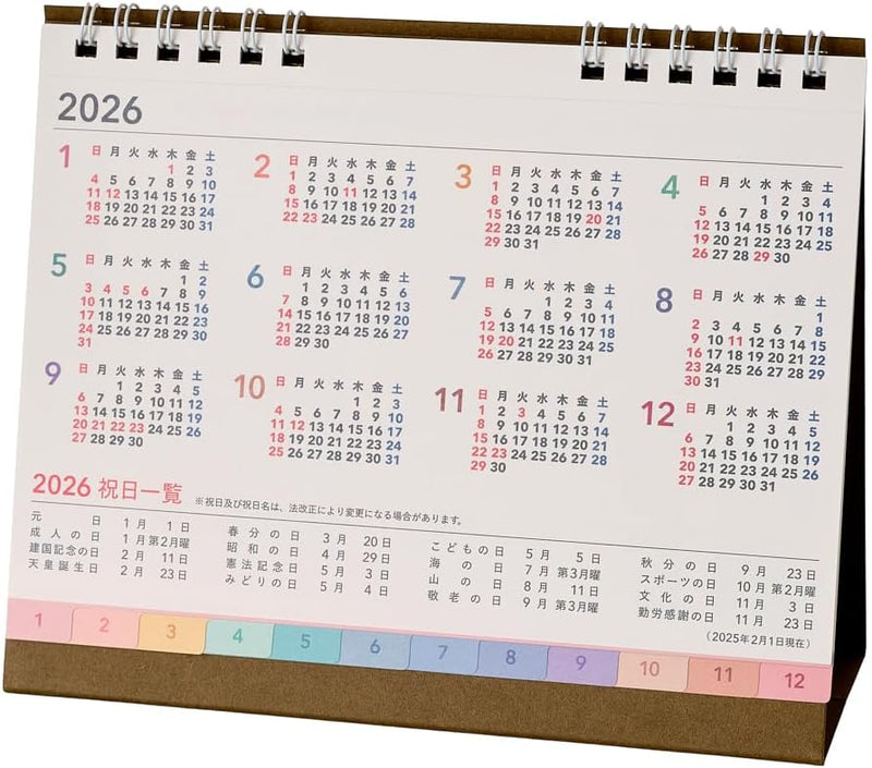 Noritsu NOLTY 2026 Desk Calendar B6 Horizontal C267