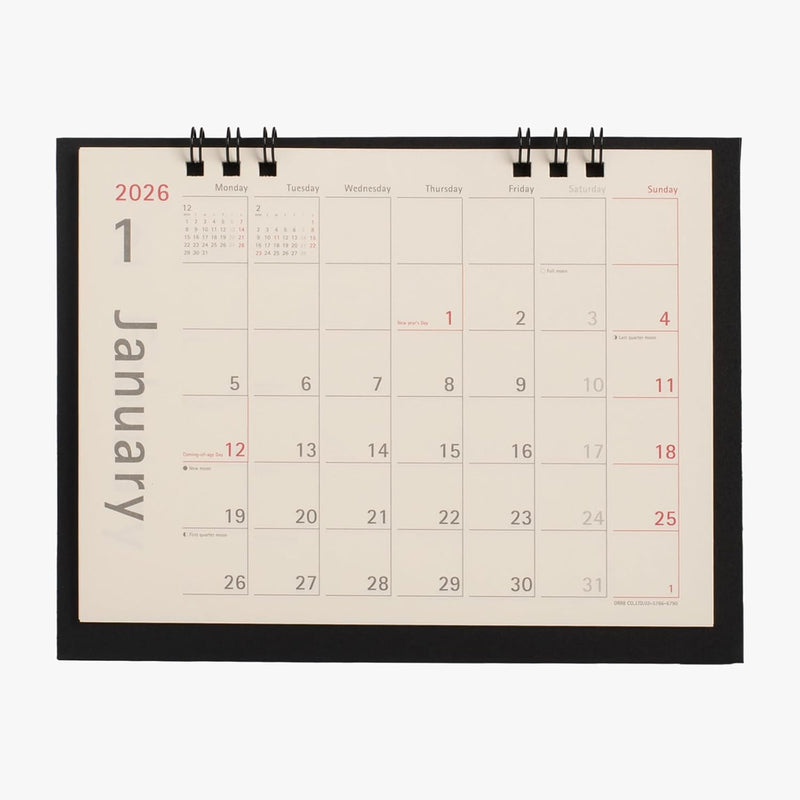 Orb 2026 Desk Calendar Black CK-750BK