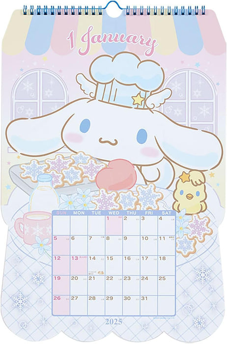 Sanrio Die Cut Calendar 2025 Cinnamoroll Wall Calendar 454516