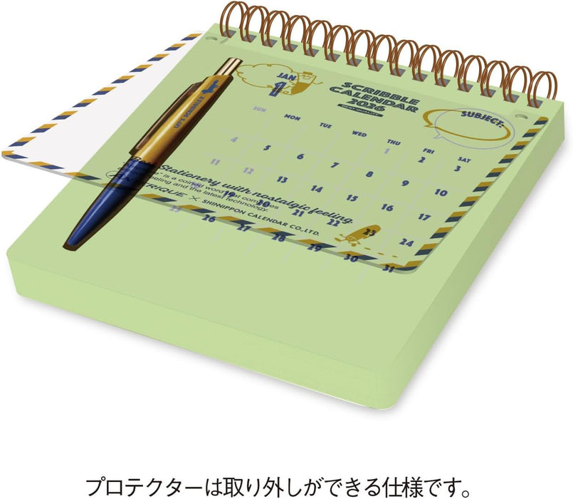 New Japan Calendar 2026 Desk Calendar Anterique Scribble Calendar NK4270