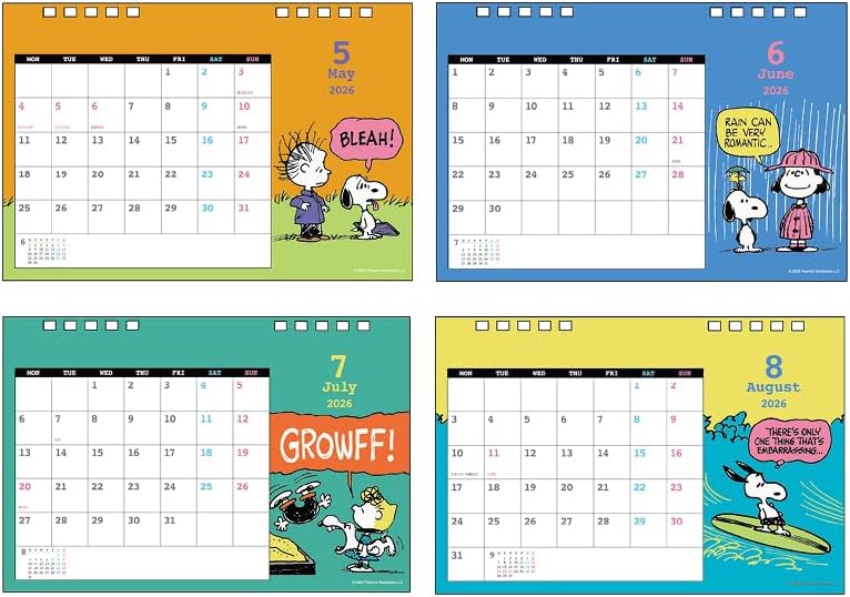 Sun-Star Stationery Snoopy 2026 Desk Calendar Vintage S8521557
