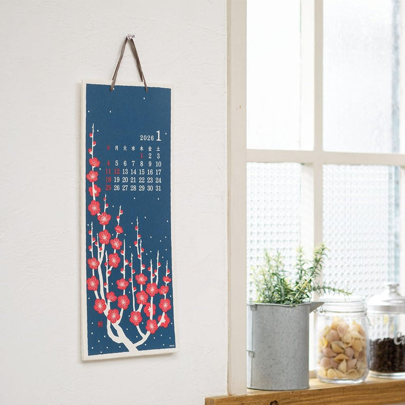 Midori 2026 Wall Calendar Washi Calendar L Floral 31387006