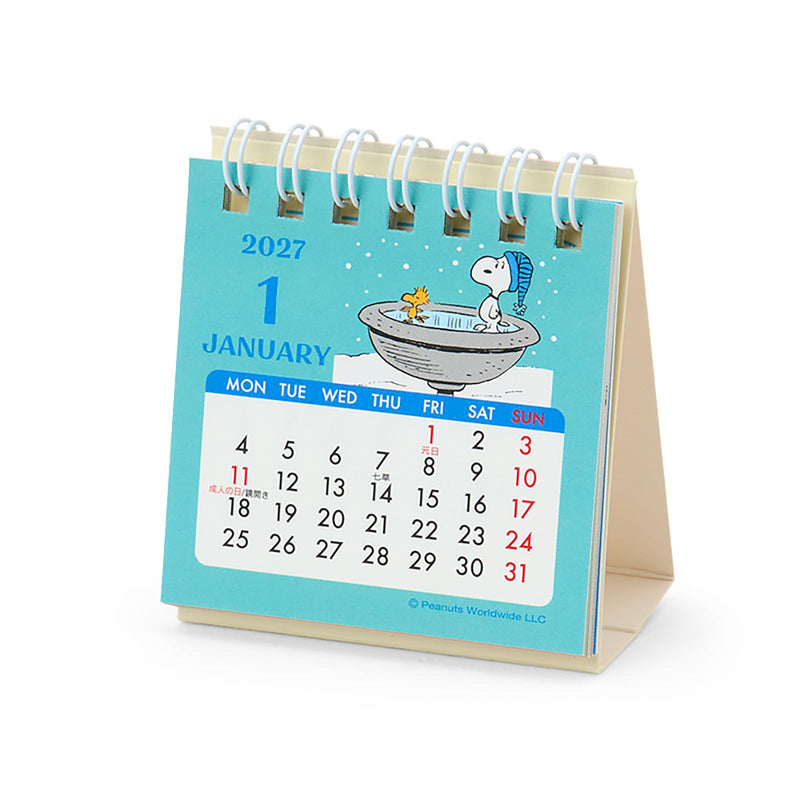 Sanrio Ring Mini Calendar 2027 Snoopy Desk Calendar 921203