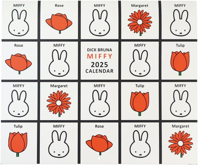 SQUARE Miffy 2025 Wall Calendar Ivory 38BCA-4