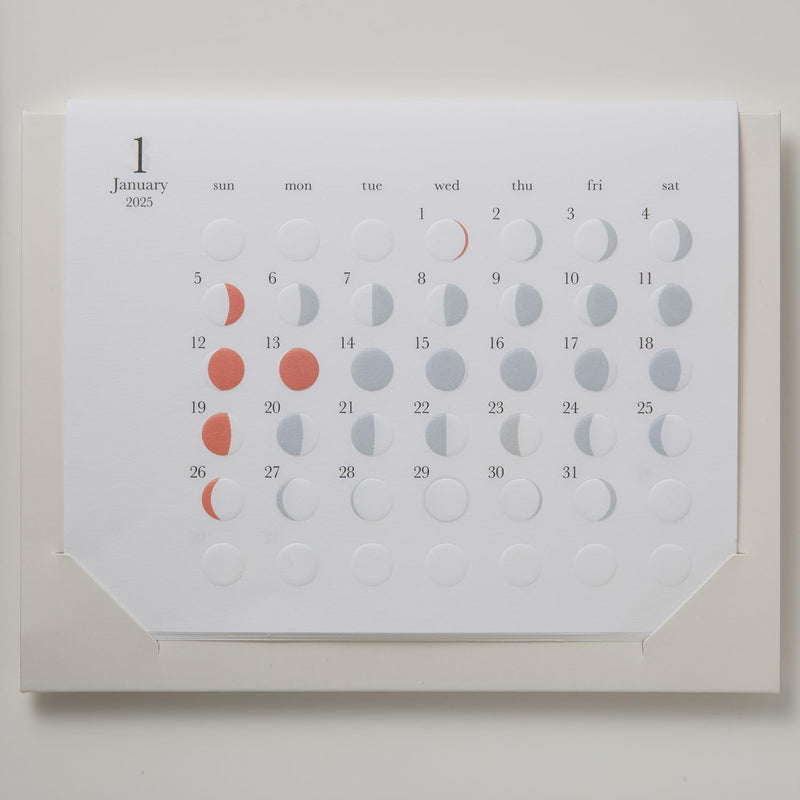 Replug 2025 Desk Calendar Moon Phases Michiru mini A25-450