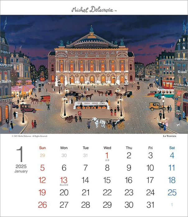 Todan 2025 Desk T Calendar Michel Delacroix CL25-1091