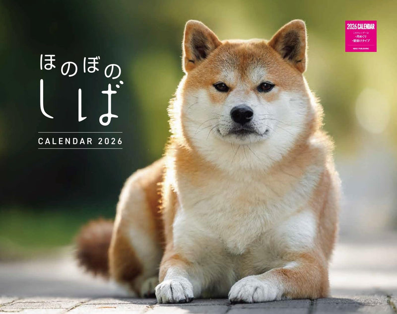 Honobono Shiba Calendar 2026 (Monthly/Wall Calendar)