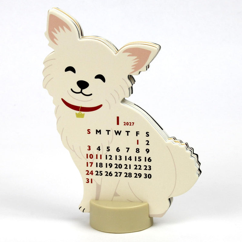 Greeting Life 2027 Desk Calendar Animal Die Cut Chihuahua Mini C-1790-ET