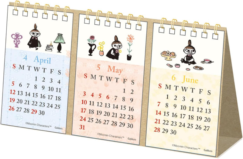Gakken Sta:Ful 2026 Calendar Moomin Desk Calendar Little My 3-Month M10501