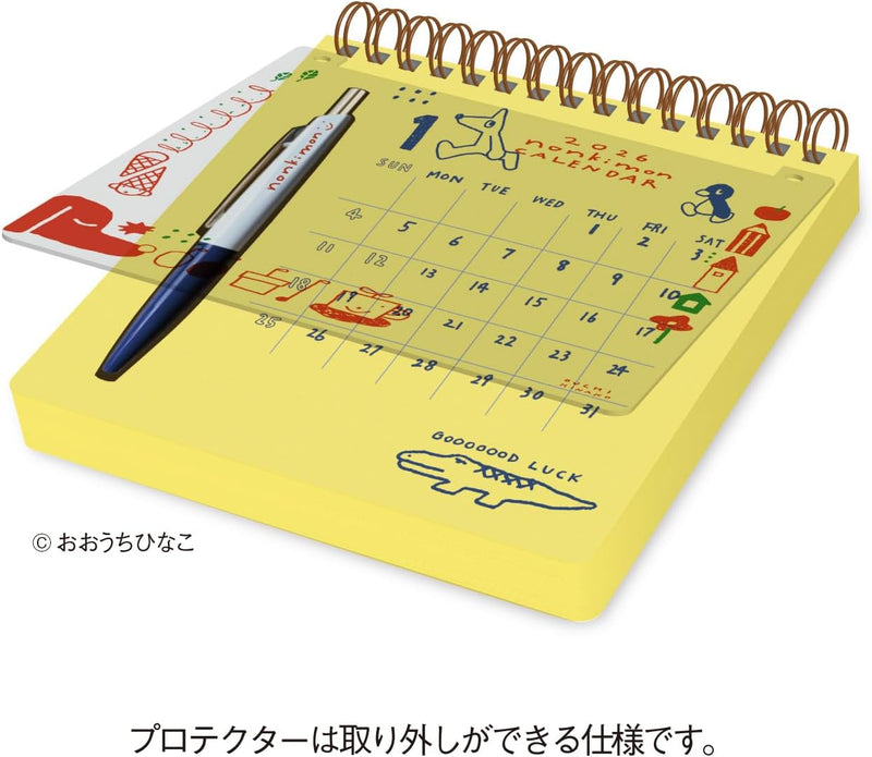 New Japan Calendar 2026 Desk Calendar Hinako Ouchi Scribble Calendar NK4280