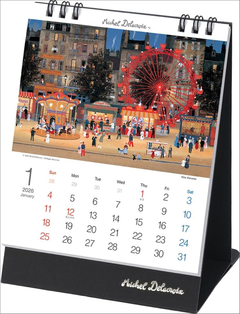 Todan 2026 Desk T Calendar Michel Delacroix TD-30308 CL26-1053