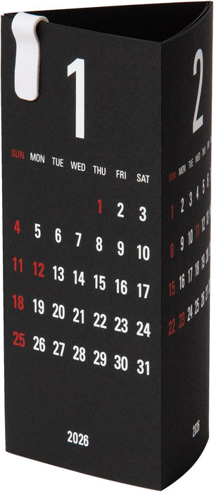 Replug 2026 Desk Calendar Triangler Black A26-497