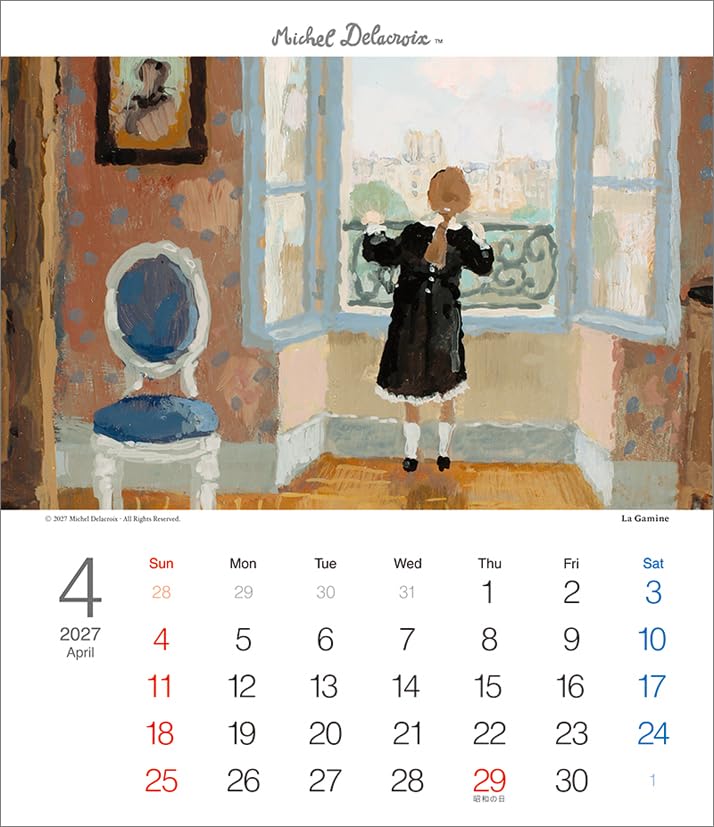 Todan 2027 Desk T Calendar Michel Delacroix CL27-1053