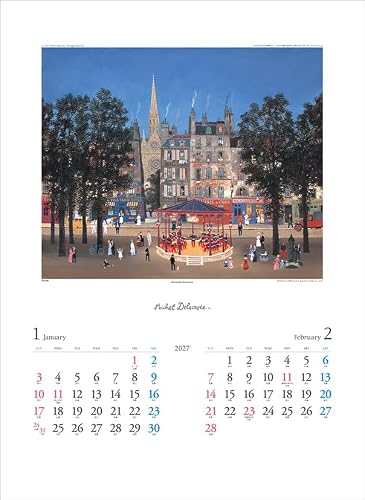 Todan 2027 Wall Calendar Michel Delacroix CL27-1052
