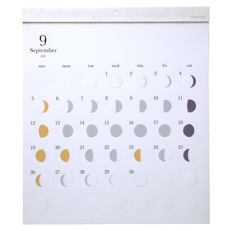 Replug 2027 Wall Calendar Moon Phases Michiru A27-530
