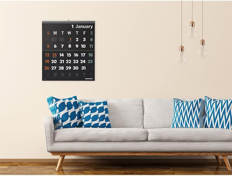 Innovator 2025 Wall Calendar L Black 31350006