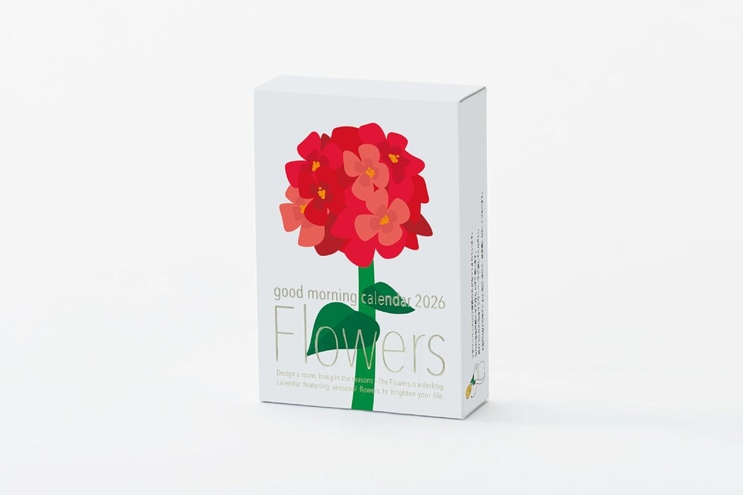 good morning 2026 desk calendar flower 2289
