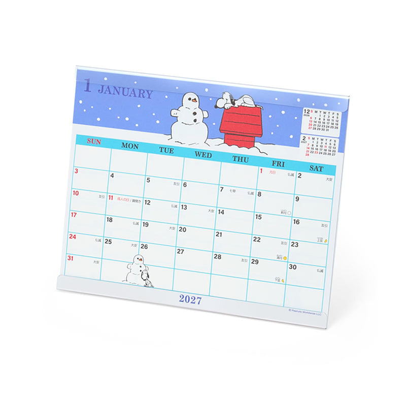 Sanrio Sheet Calendar 2027 Snoopy Desk Calendar 921564