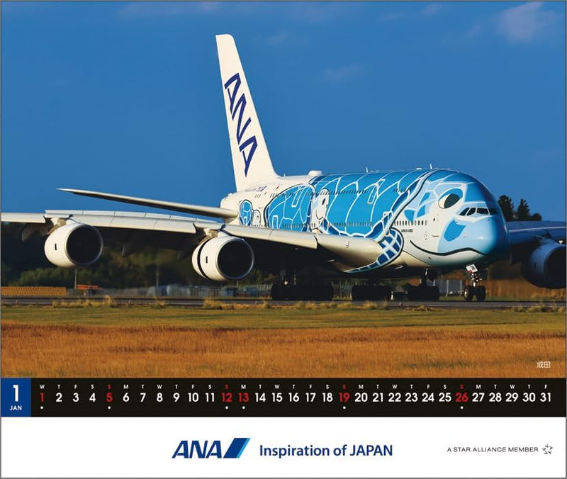ANA 'A380 FLYING HONU' 2025 Desk Calendar CL25-1157