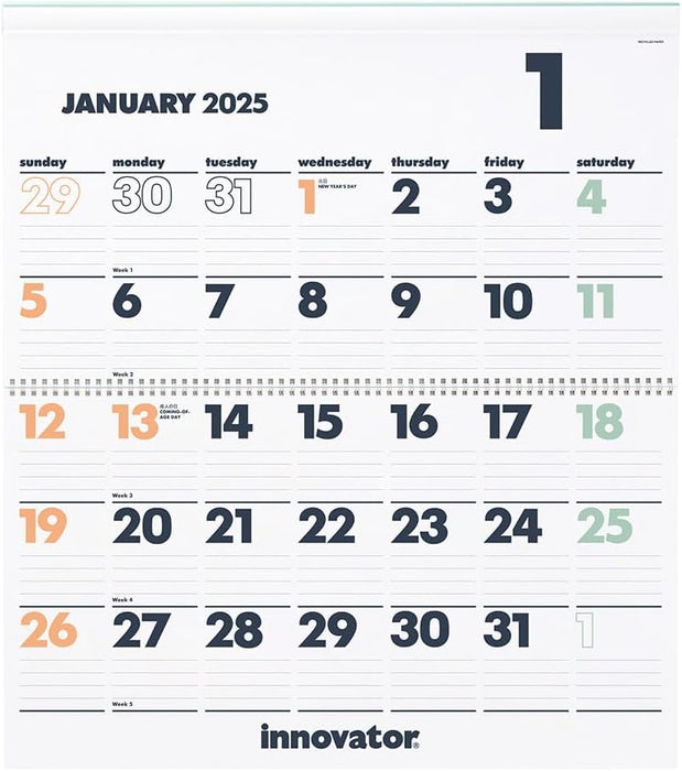 Innovator 2025 Wall Calendar L 31349006