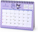 Sanrio Ring Calendar 2025 Kuromi Desk Calendar with Schedule Stickers 451363