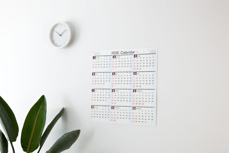 Takahashi 2026 Wall Calendar Modified B2 Size E33