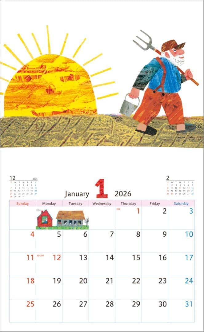 KS Hanbai Wall Calendar Eric Carle's Best Collection 2026 Calendar CL25-0499