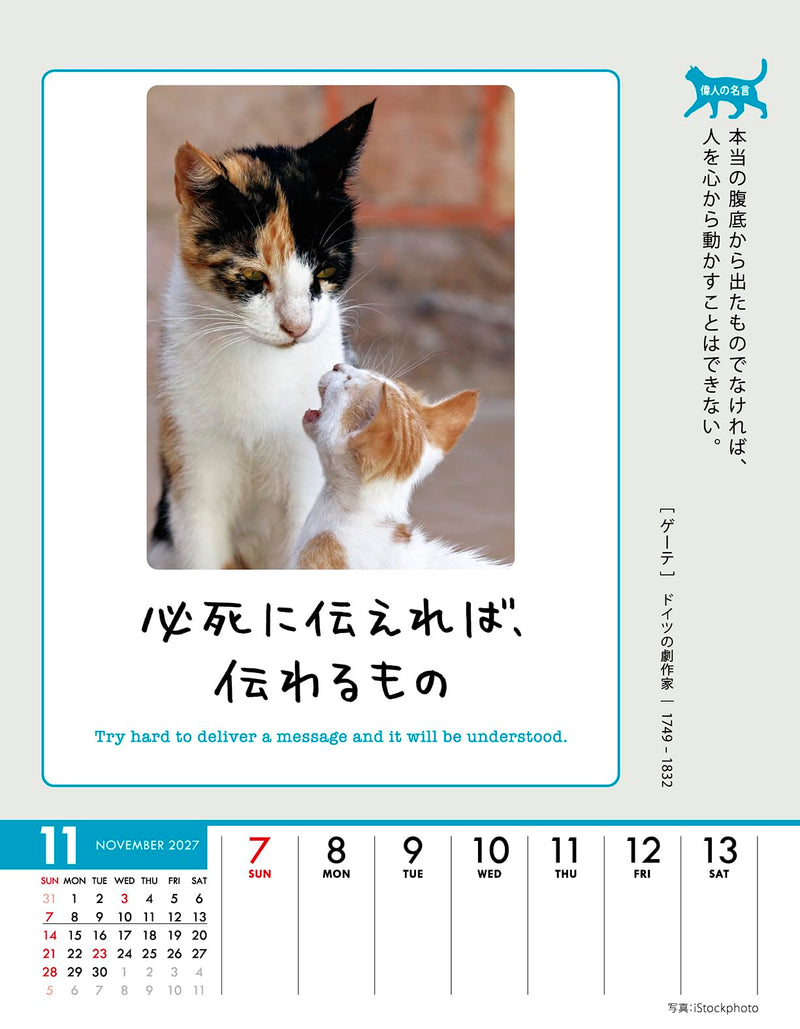 Try-X Life Works Itself Out! 2027 Desk Wall Calendar 27CL-384 18 x 14cm