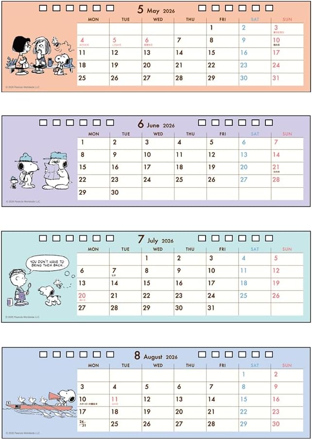 Sun-Star Stationery Snoopy 2026 Desk Calendar PEANUTS Snoopy S8521832