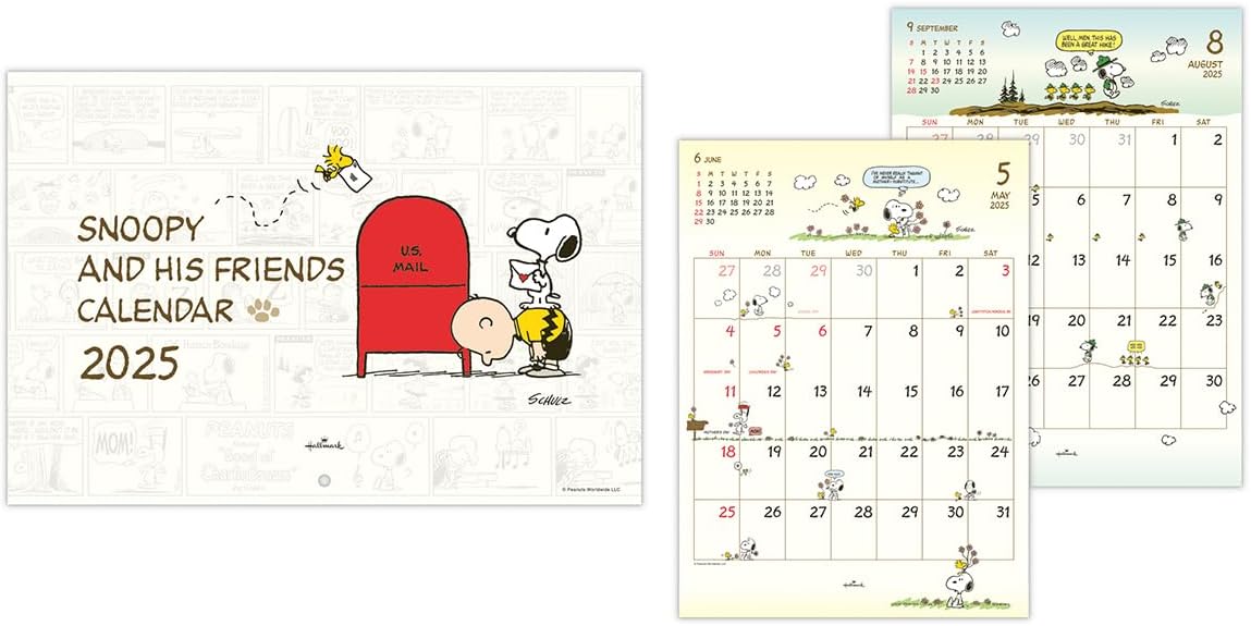 Hallmark Snoopy 2025 Wall Calendar Small 834-760