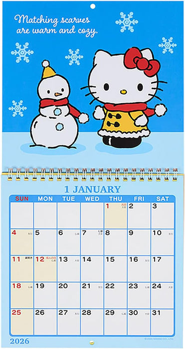 Sanrio Wall Calendar M 2026 Hello Kitty Wall Calendar 622443