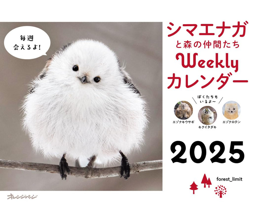 Shimaenaga and Friends of the Forest Weekly Desk Calendar 2025