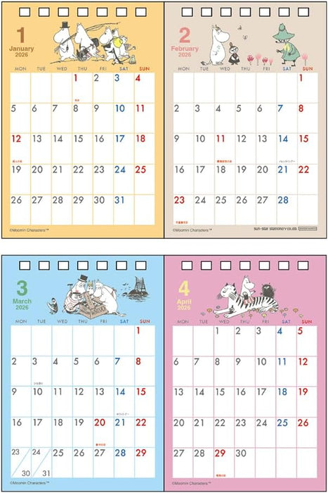 Sun-Star Stationery Moomin 2026 Desk Calendar Moomin S8521794
