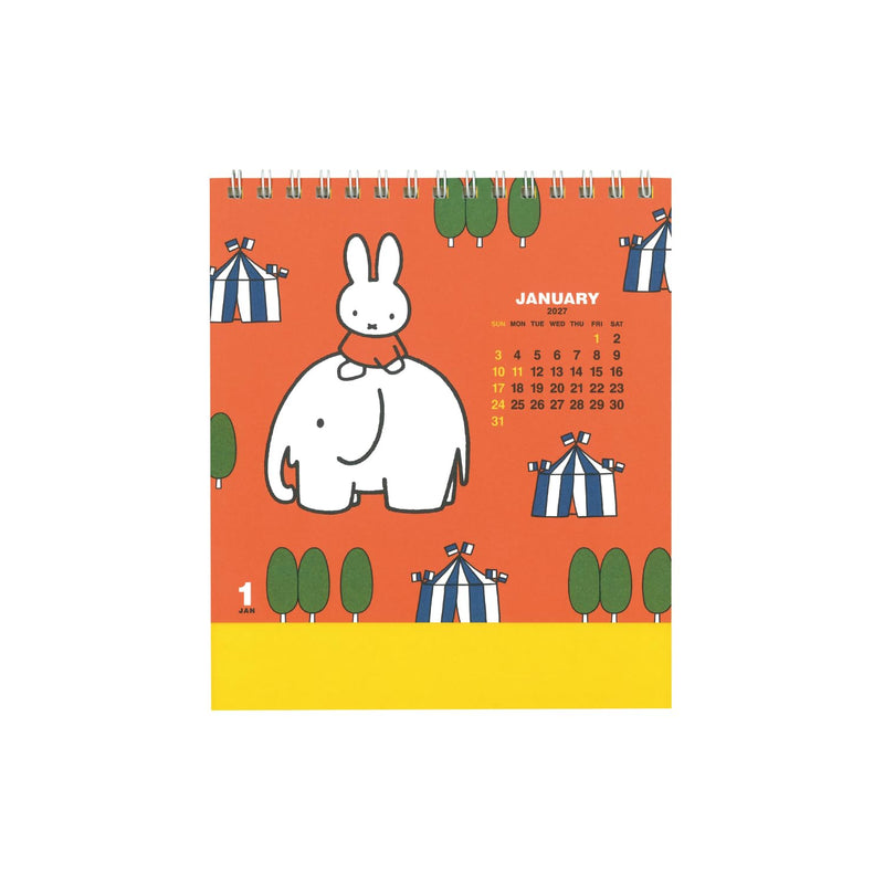 SQUARE Miffy 2027 Desk Calendar Red 28BCA-2
