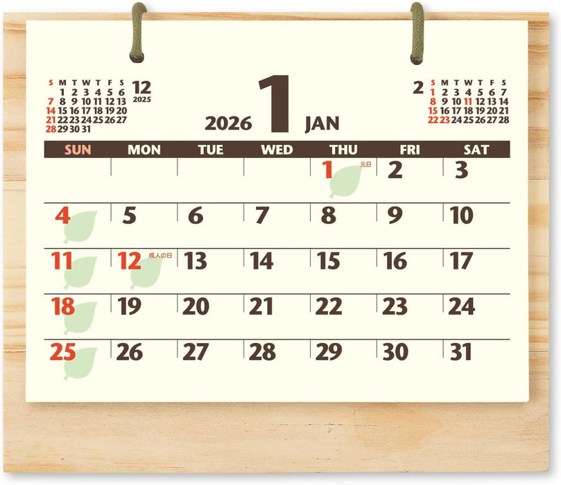 New Japan Calendar 2026 Desk Calendar Wood Stand Calendar NK550