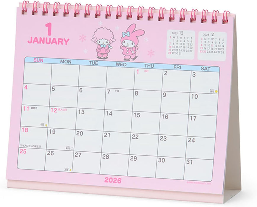 Sanrio Ring Calendar 2026 My Melody Desk Calendar 622044