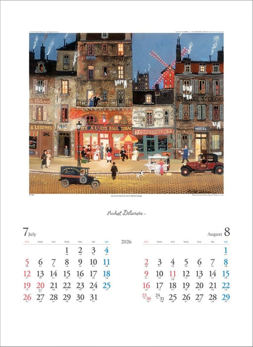 Todan 2026 Wall Calendar Michel Delacroix TD-30755 CL26-1052